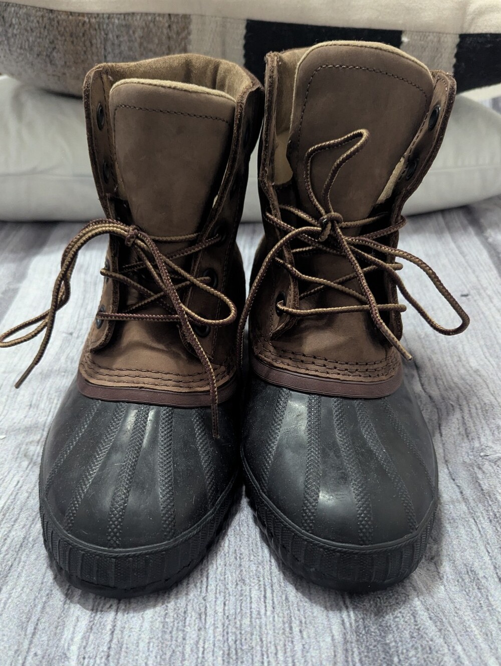 Sorel Waterproof Snow Winter Work Men's Boots Size US 9 Leather Rubber Soles